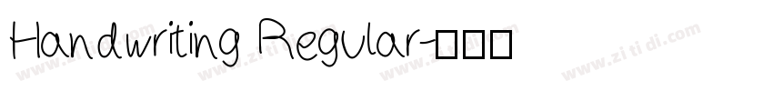 Handwriting Regular字体转换